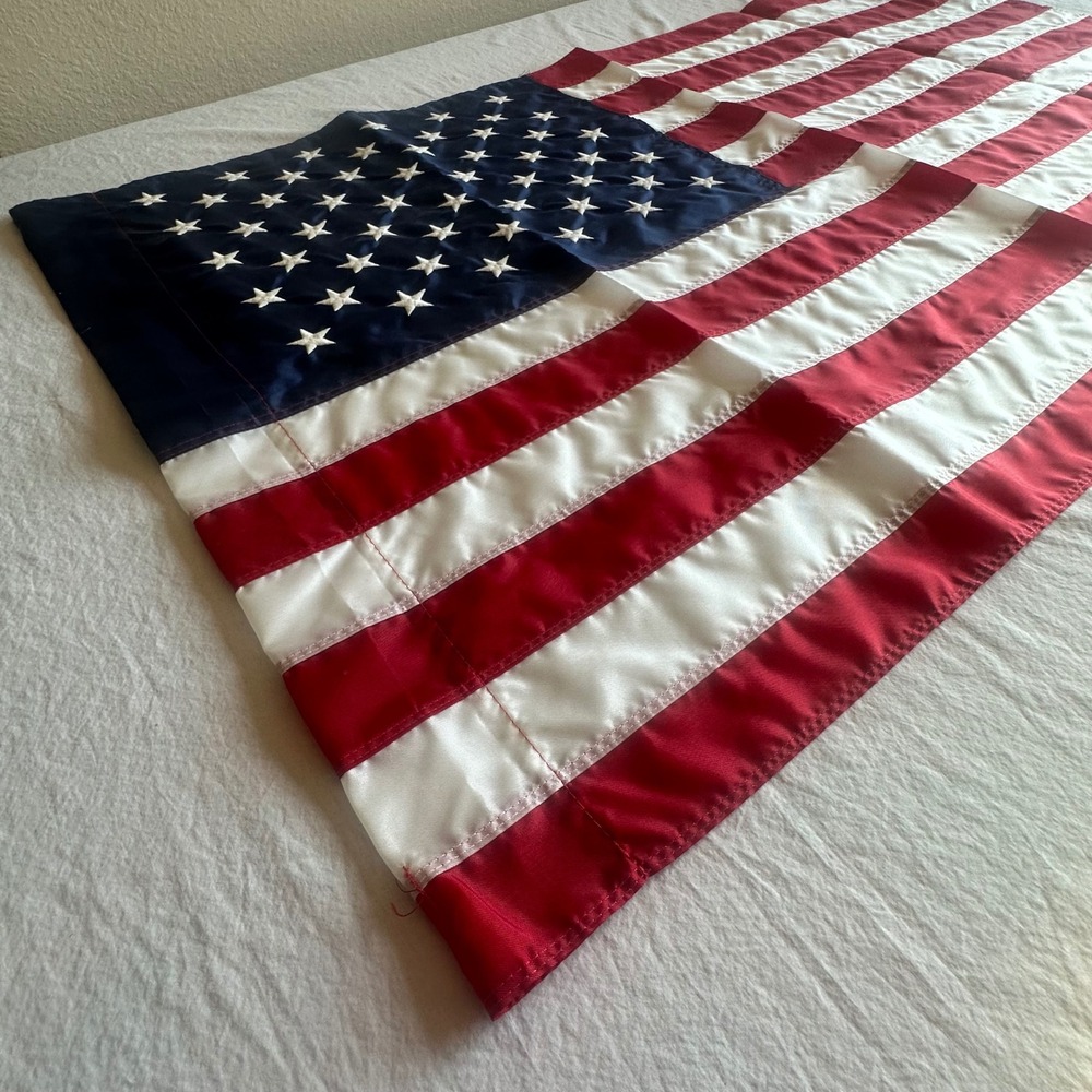 Embroidered Star Sewn Stripe American Flag 30x54 Nylon USA Flag G-Spec Military